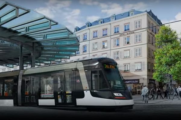 Les nouvelles rames de tramway de Strasbourg garderont leur forme de diamant à l'avant.