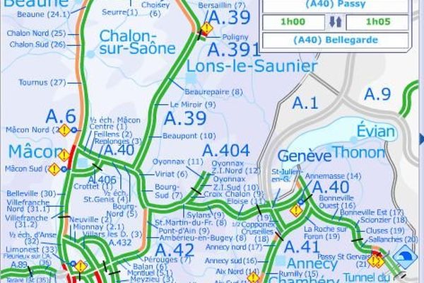 Le traffic est perturbé à hauteur de Mâcon à la mi-journée, samedi 12 juillet