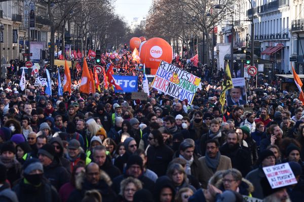 Manifestation contre la réforme des retraites à Paris le 7 février 2023. (Archives)