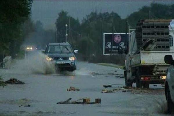 De fortes pluies se sont abattues dans les environs de Ponte-Leccia. 