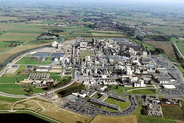 L'usine Roquette à Lestrem, vue du ciel.