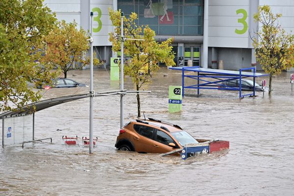 Le 17 octobre dernier, le centre commercial de Givors était entièrement sous les eaux.