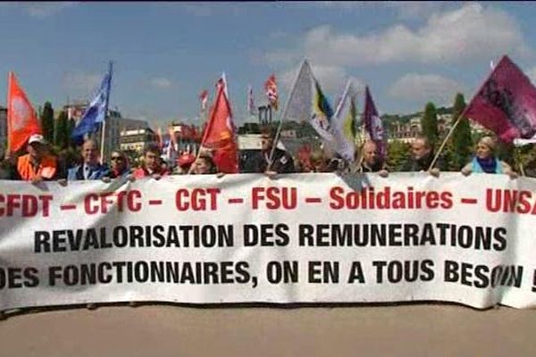 Les fonctionnaires dans la rue à Lyon, le 15/05/14