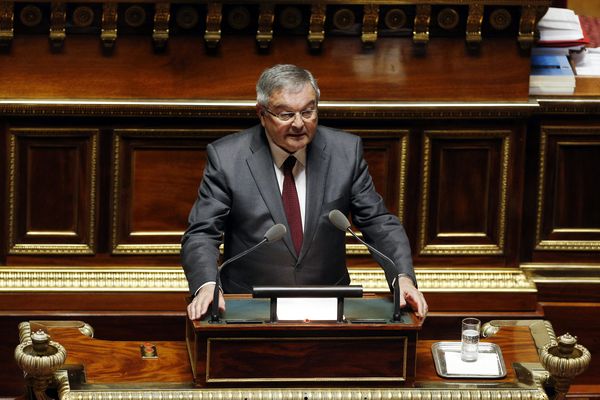 Michel Mercier en mars 2016 au Sénat à Paris.