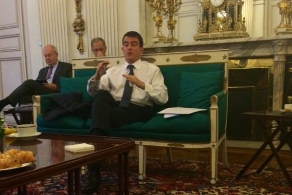 Manuel Valls lors de sa rencontre avec des journalistes à Toulouse