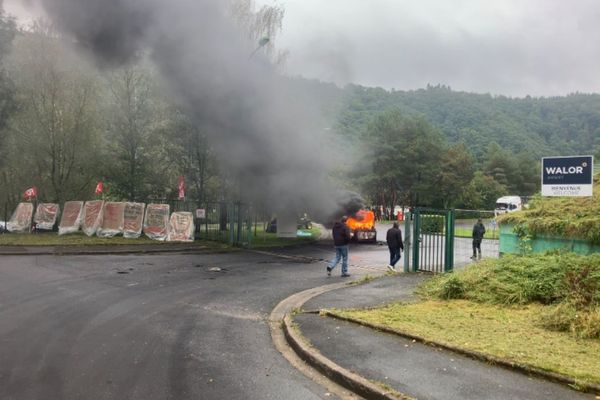 Piquet de grève de Walor à Bogny-sur-Meuse, le 25 septembre 2024.