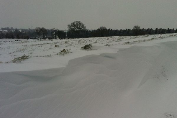 La neige en Mayenne le mardi 12  mars 2013