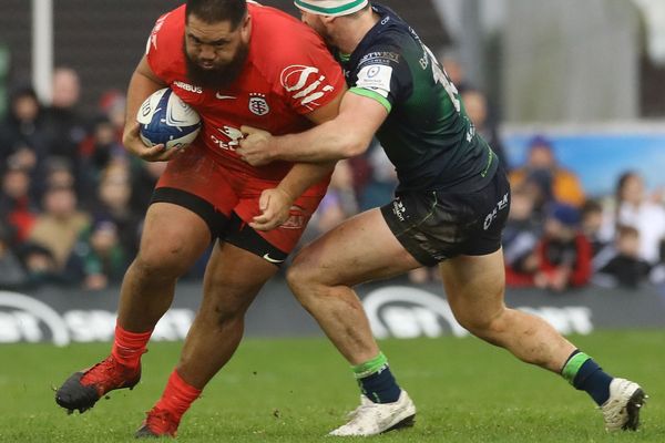 Charlie Faumuina lors de la rencontre de Coupe d'Europe contre le Connacht le 11 janvier