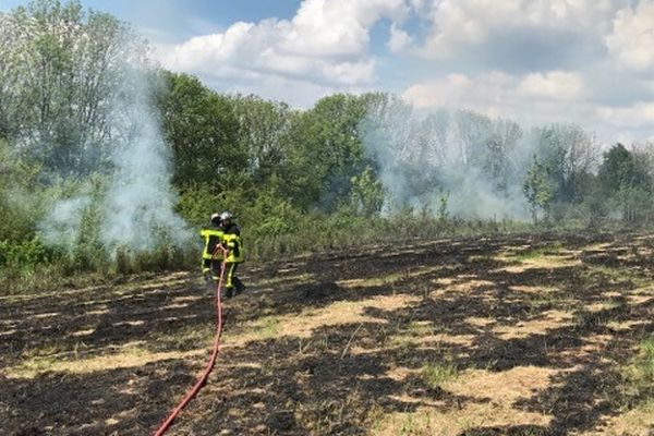 Incendie en zone natura 2000 à Montfaucon (Doubs).