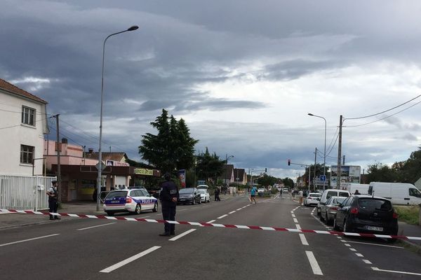 La rue de Guebwiller à Kingersheim, où les coups de feu ont été tirés en août 2019.