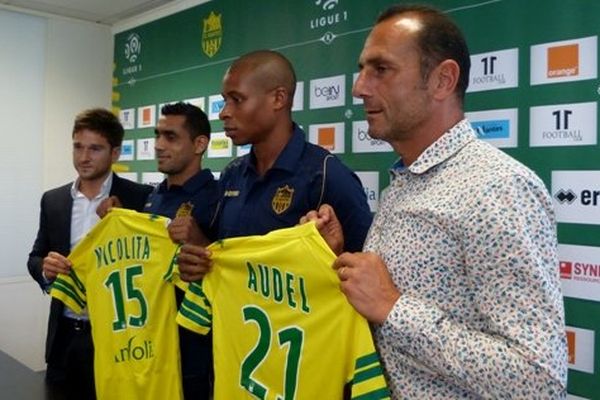 Présentation des 2 nouveaux attaquants du FC Nantes Banel Nicolita et Yohan Audel