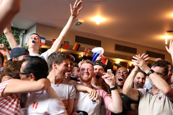  Des supporteurs français lors de la qualification de la France en demi finale de coupe du monde 