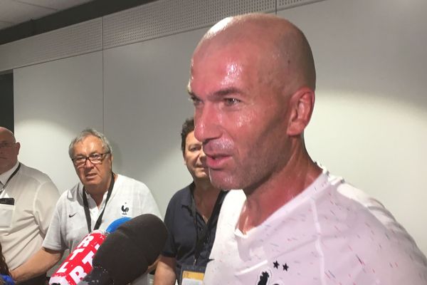 Zinedine Zidane, au tournoi des légendes, dans la H Arena.