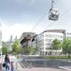 Vue 3D d'une des stations située à la Presqu'île de Grenoble.