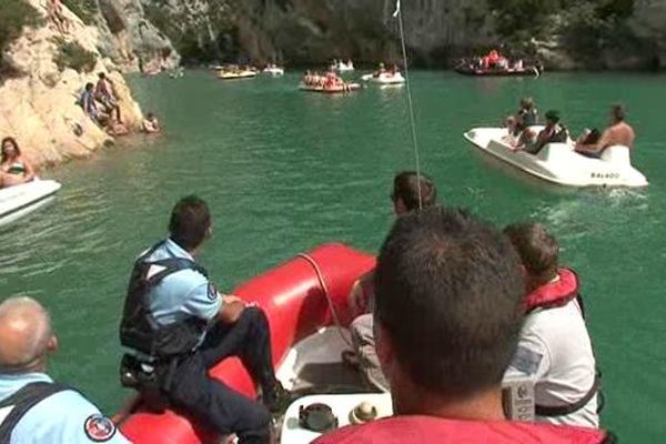 avec la patrouille sur le Verdon