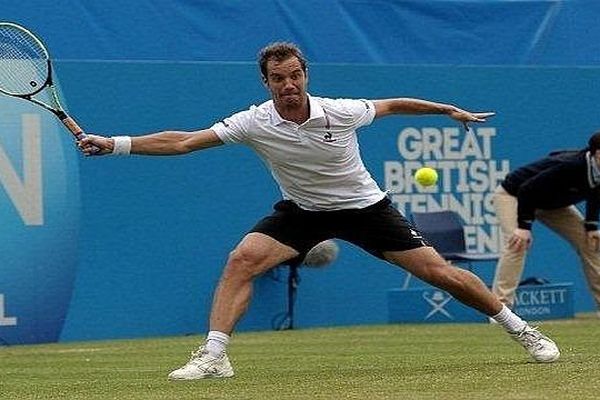 Richard Gasquet n'a pas manqué son entrée sur le gazon d'Eastbourn - juin 2014