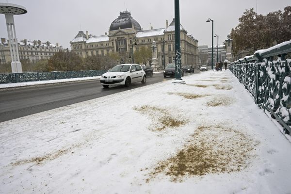 Lyon sous la neige le 13 décembre 2022.