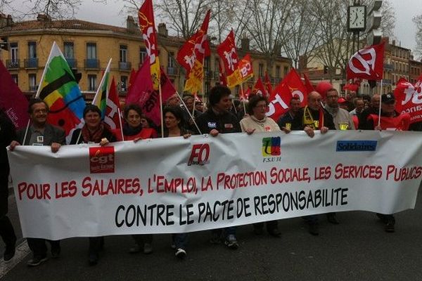 La tête du cortège toulousain