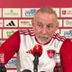 Éric Roy, l'entraîneur du Stade Brestois, lors de la conférence de presse du 2 mai 2024. Brest recevra Nantes ce samedi 4 mai.