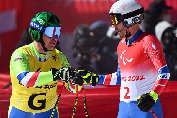 Hyacinthe Deleplace a décorché la médaille de bronze avec son guide Valentin Giraud-Moine.