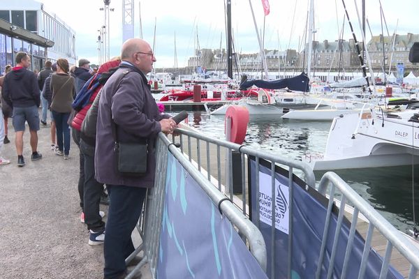 Sur le quai Vauban, au départ de la route du Rhum à Saint-Malo