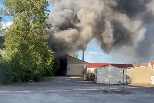 Important dégagement de fumée résultant d'un incendie dans une friche du quartier Point du jour, le dimanche 07 juillet 2024.