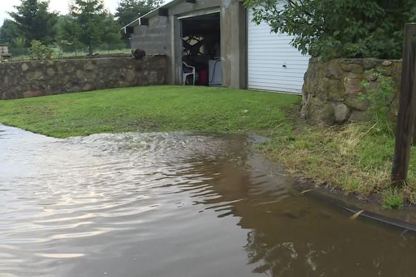 La commune de Fohet surprise par les eaux après les orages qui ont éclaté sur le Puy-de-Dôme, ce vendredi 28 juin 2024.