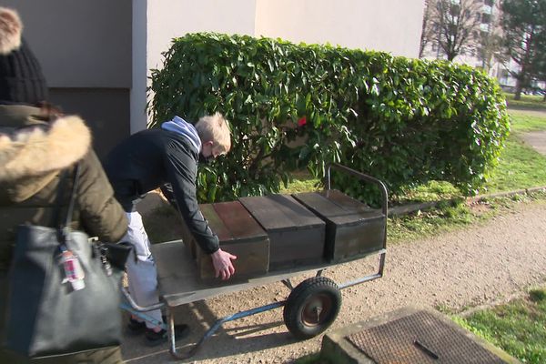 Des "boîtes à chats", des abris pour les chats errants, sont installées à Beaune par des collégiens de l'EREA Alain Fournier de 4ème SEGPA