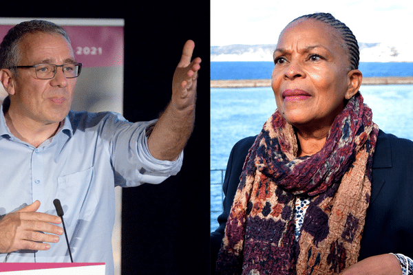 De gauche à droite : Patrick Molinoz et Christiane Taubira.