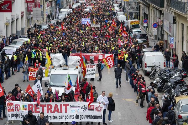 Manifestation contre la réforme des retraites, le 24 janvier 2020.