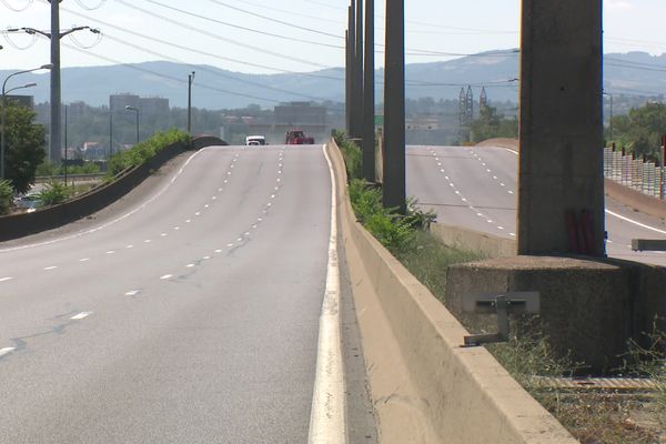 Le périphérique Laurent Bonnevay à Lyon, fermé pour travaux