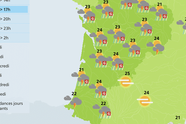 Ce dimanche 3 juin, la carte de Météo France annonce le retour de la grêle et des orages. 