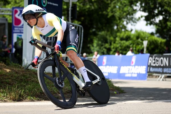 La championne d'Australie, Grace Brown, s'est largement imposée lors du contre-la-montre du Bretagne Ladies Tour 2024.