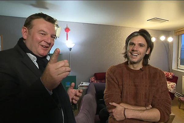 Orelsan et Jacques Perrotte avant le concert de ce 22 novembre au zénith de Caen