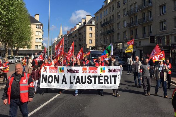 Manifestation pour la fête du travail ce mardi 1er mai dans les rues de Caen