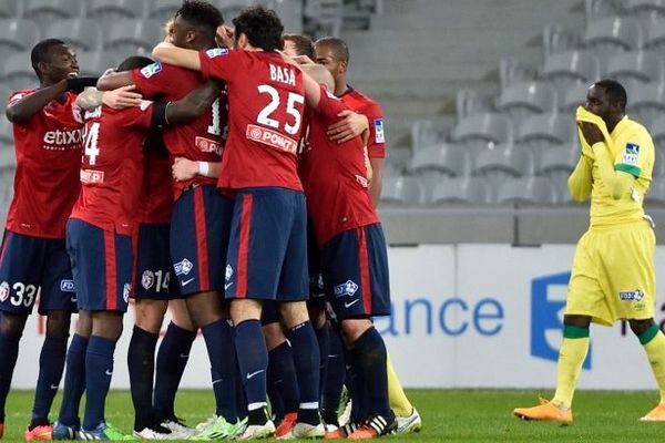 La joie des lillois, la déception des nantais pour ce 8ème de finale de Coupe de la Ligue