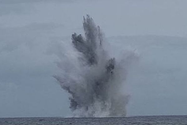 Neutralisation d'une bombe allemande à Grancamp-Maisy