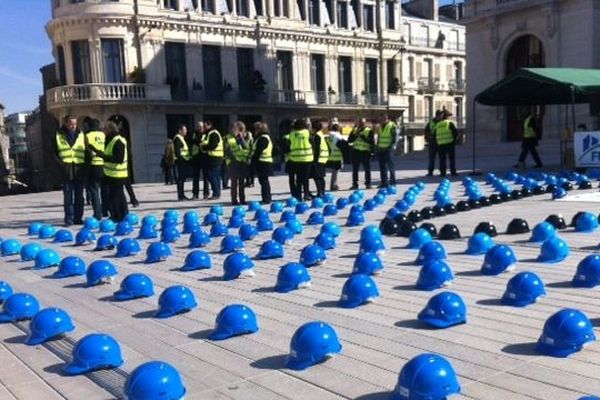 Manifestation symbolique de la Fédération Française du Bâtiment à Poitiers