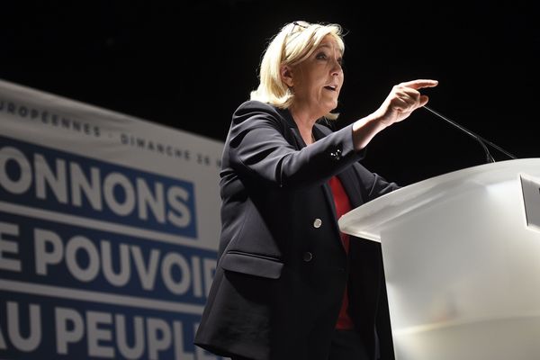 Marine Le Pen, à la tête du Rassemblement National, arrivé premier dans toute la région. 