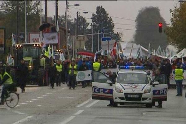 La manifestation des agriculteurs à Bourg-en-Bresse (05/11/14)