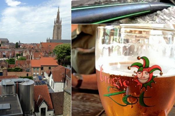 la bière de la brasserie "Demi-Lune" est transportée à l'extérieur de Bruges via un pipeline de 3,2 km.