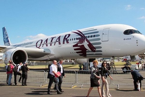 L'A350-900 qui sera livré au Quatar