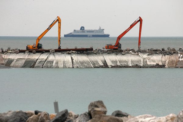 Le port de Calais actuellement en travaux (image d'illustration).