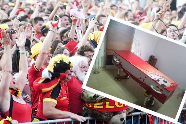 Si les Diables Rouges gagnent le match, les pompes funèbres ce cercueil. 