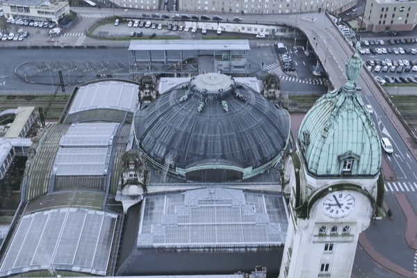 La gare de Limoges vue du ciel