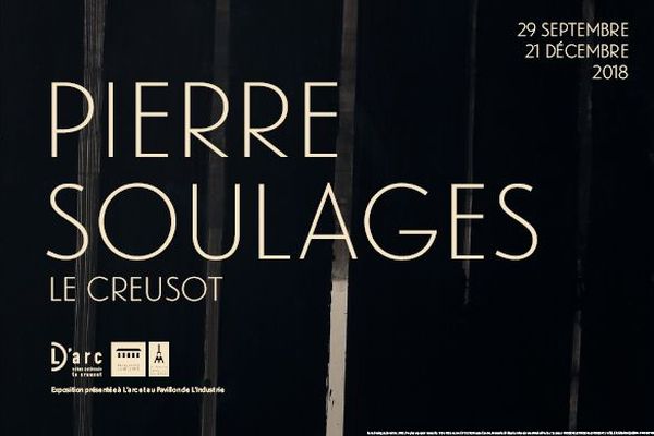 Affiche de l'exposition Pierre Soulages au Creusot