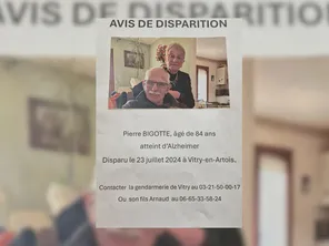 Un homme âgé de 84 ans est recherché depuis mardi 23 juillet 2024, à Vitry-en-Artois (Pas-de-Calais).