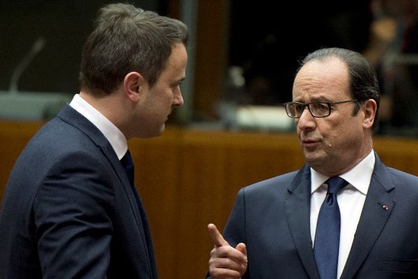 François Hollande et Xavier Bettel, Premier ministre Luxembourgeois