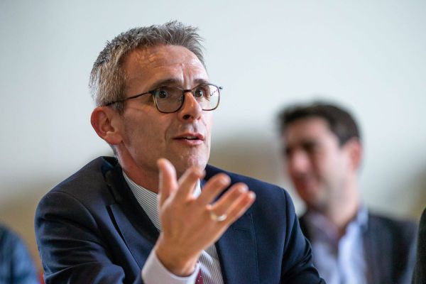 Stéphane Troussel, le président socialiste sortant du conseil départemental de la Seine-Saint-Denis réélu dans son canton de la Courneuve dimanche soir.