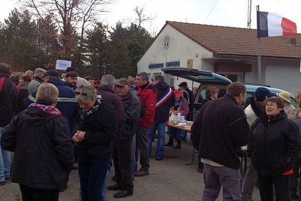 Génolhac(Gard) - manifestation pour la sauvegarde des services publics - 17 février 2015.